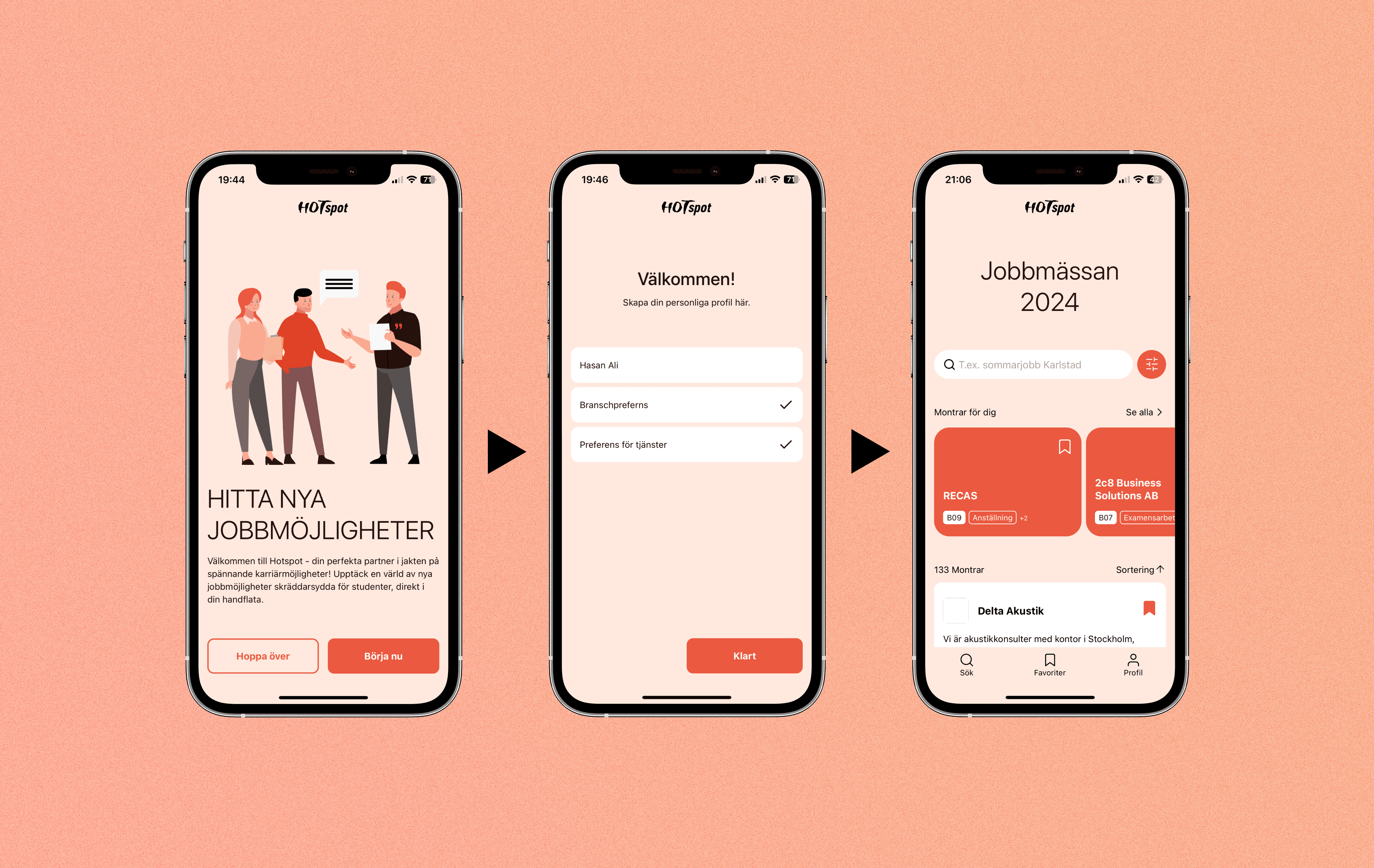 Mockup of iPhone showcasing Hotspot app onboarding page)