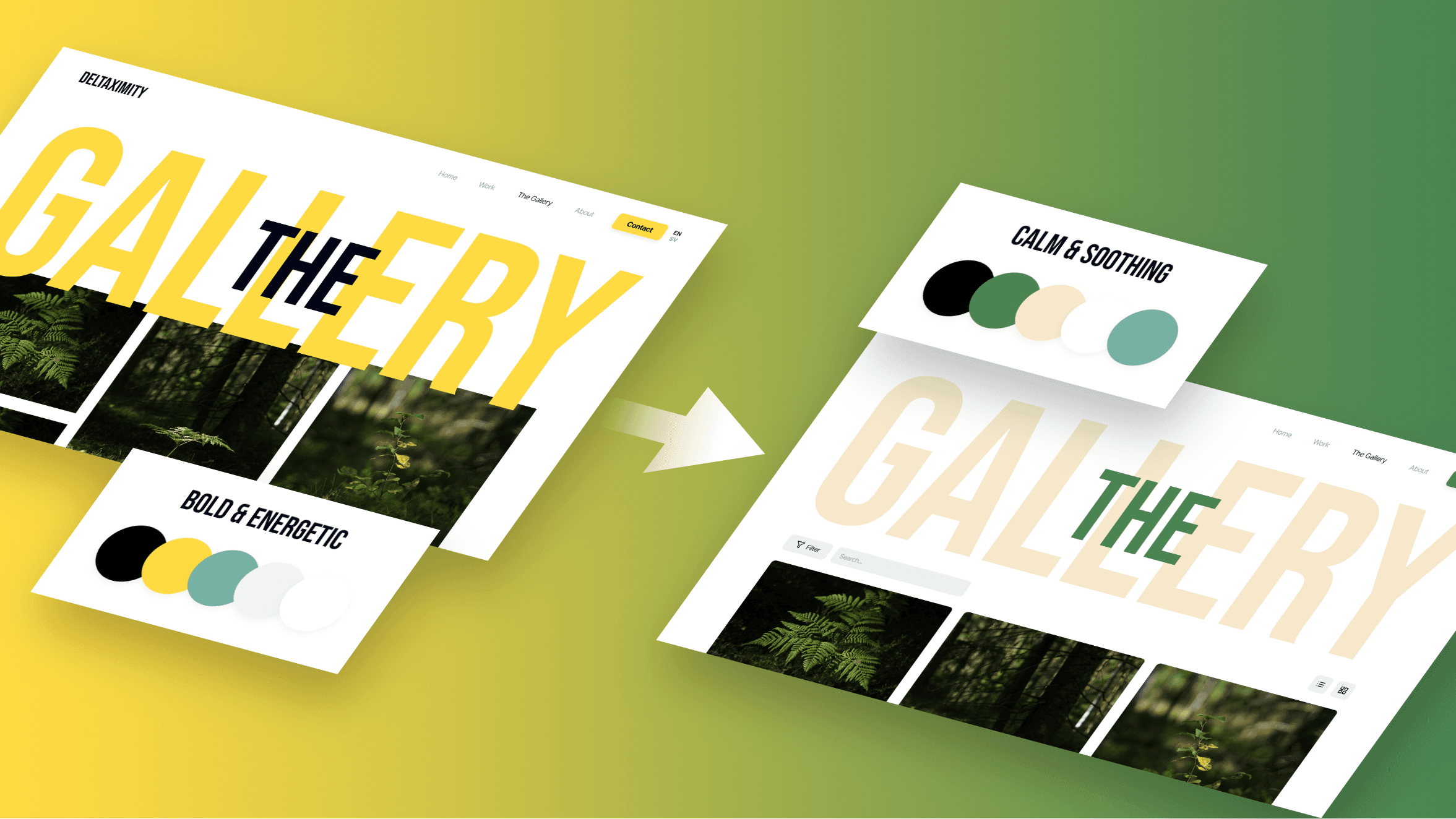Mockups of the 3nd iteration of my portfolio website transitioning from trendy to practical