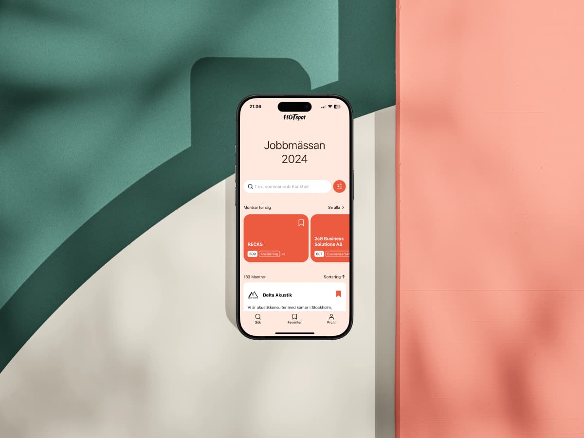 Mockup of an iPhone 16 Pro showcasing the Hotspot App